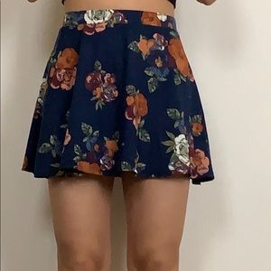 Flower print skirt